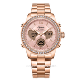 Alexandre Christie AC 9399 LH Rosegold Dial Pink Stainless Steel